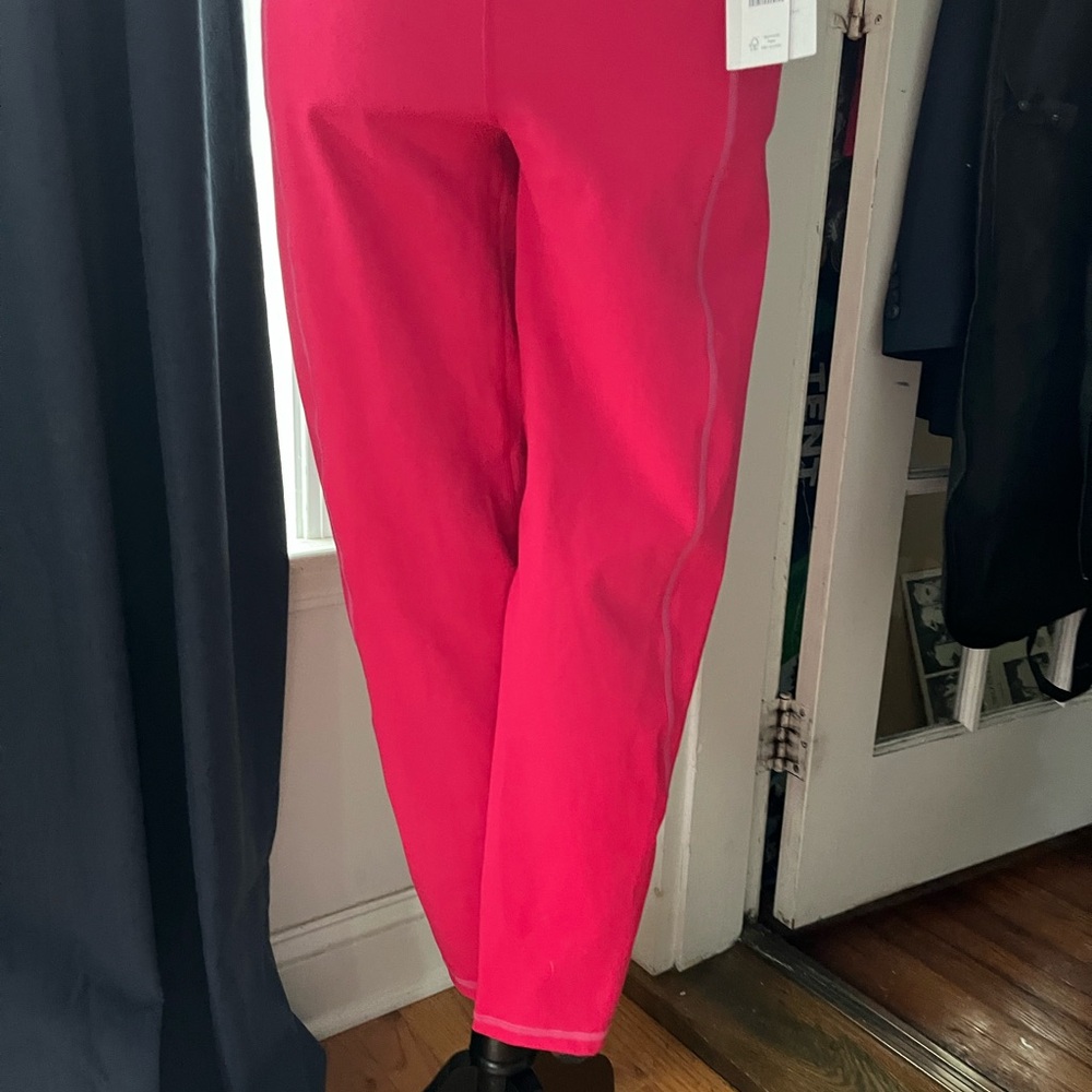 J crew leggings, cloud stretch, hidden waistband pocket size, large pink - Picture 2 of 6